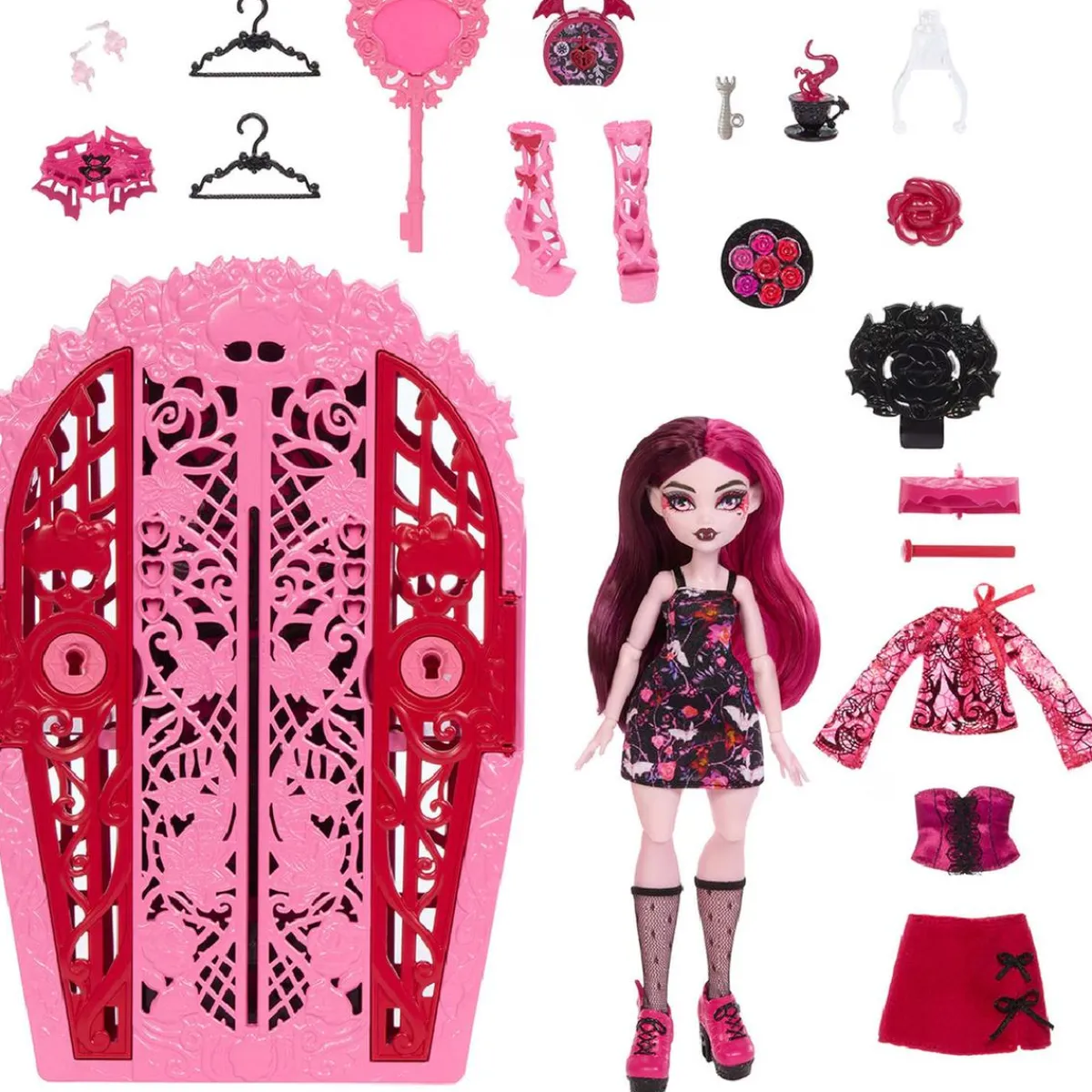 MATTEL Muñecas*Monster High - Muñeca Skulltimate Draculaura con armario y accesorios