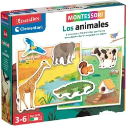 CLEMENTONI Juguetes Educativos Y Libros|Juegos Y Puzzles*Montessori: Los animales