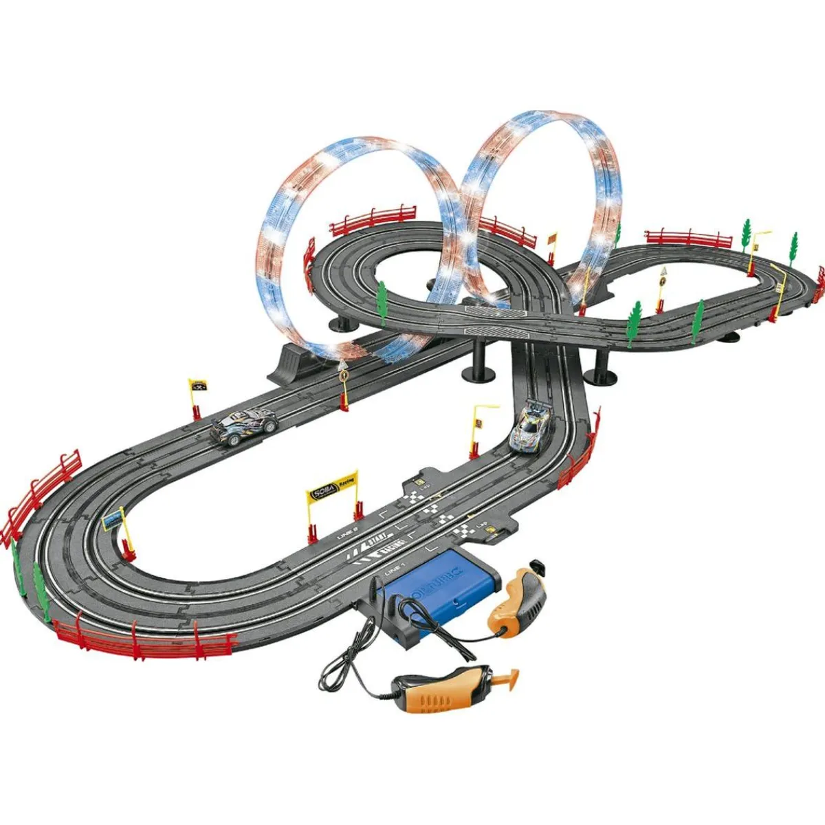 MOTOR & CO R/C Vehículos Y Circuitos*Motor & Co - Pista de Carreras Adrenaline Flash 7,4 m con dos Coches
