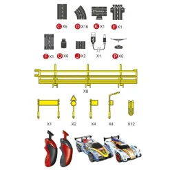 MOTOR & CO R/C Vehículos Y Circuitos*Motor & Co - Pista de Carreras Speedway 4,6 m con 2 Coches