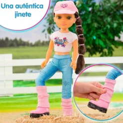 NANCY Muñecas*- Muñeca articulada con caballo y accesorios de cuidado ㅤ