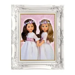 NANCY Muñecas*- Muñeca de colección primera comunión con vestido blanco y corona de flores