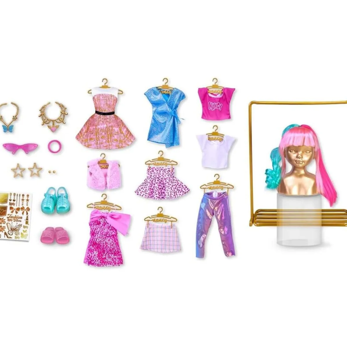 NANCY Muñecas*- Vestidor de looks con ropa y accesorios para muñeca glamurosa ㅤ