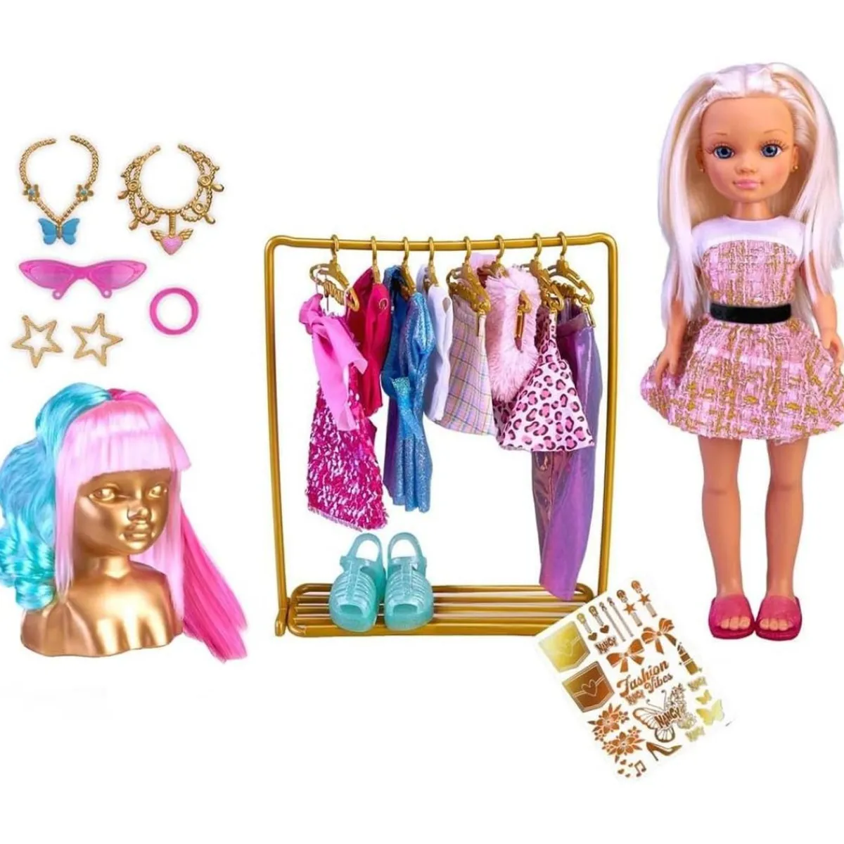 NANCY Muñecas*- Vestidor de looks con ropa y accesorios para muñeca glamurosa ㅤ