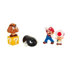 NINTENDO Figuras De Acción*- Super Mario - Set Diorama Dehesa Bellotera con 4 Figuras y 1 Accesorio ㅤ
