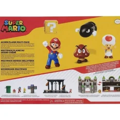 NINTENDO Figuras De Acción*- Super Mario - Set Diorama Dehesa Bellotera con 4 Figuras y 1 Accesorio ㅤ