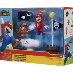 NINTENDO Figuras De Acción*- Super Mario - Set Diorama Nube Super Mario con Figuras ㅤ