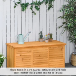 Outsunny Estilo De Vida*- Baúl de jardín de madera