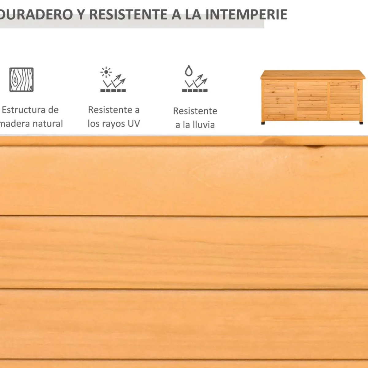 Outsunny Estilo De Vida*- Baúl de jardín de madera