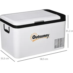 Outsunny Figuras De Acción*- Nevera congelador portatil 25L Blanco