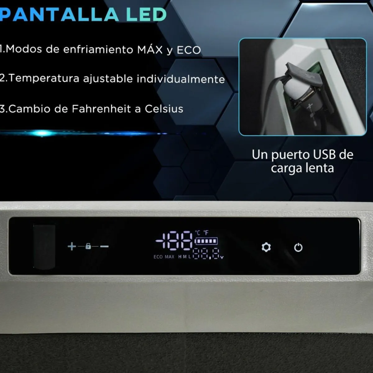 Outsunny Figuras De Acción*- Nevera congelador portatil 40L Negro