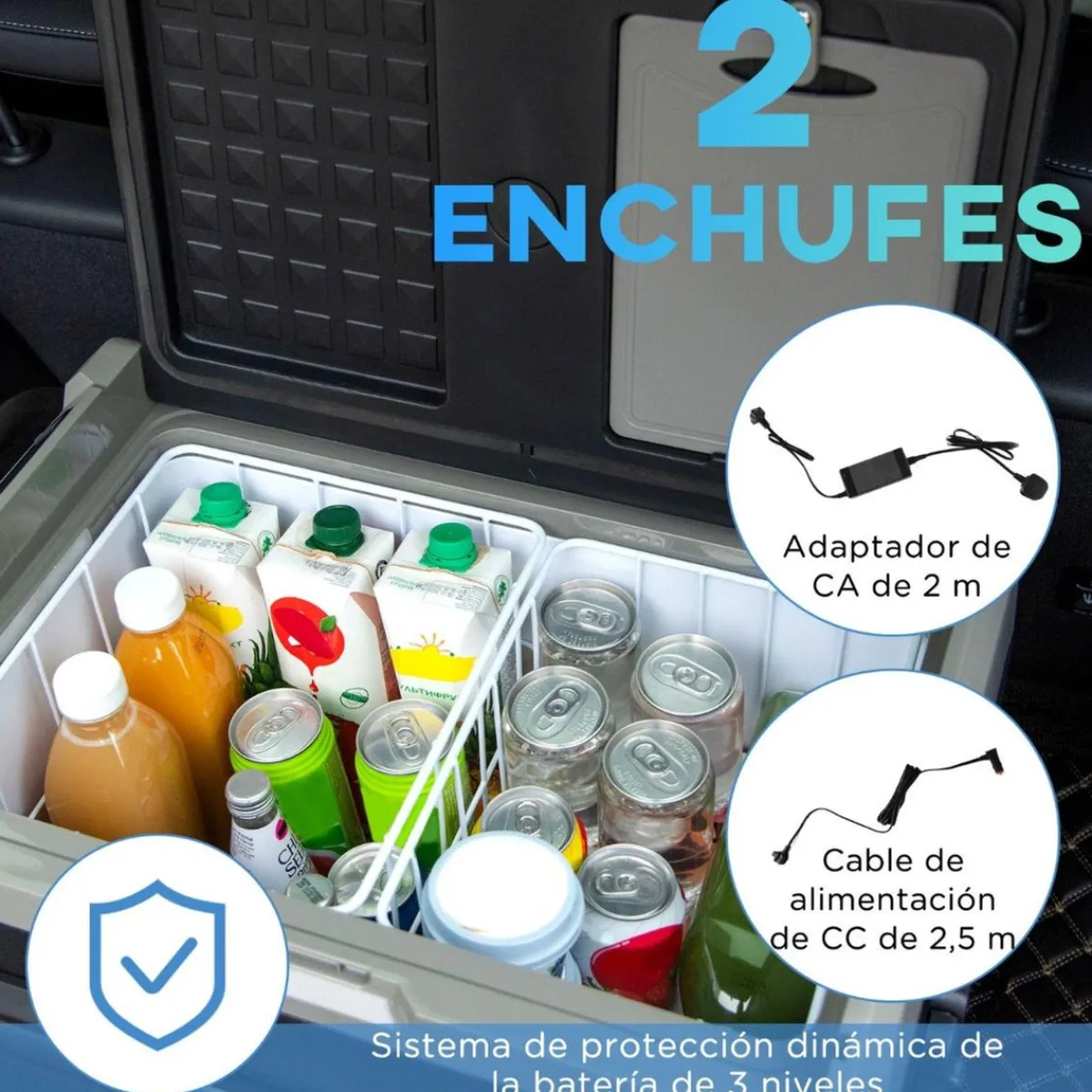 Outsunny Figuras De Acción*- Nevera congelador portatil 40L Negro