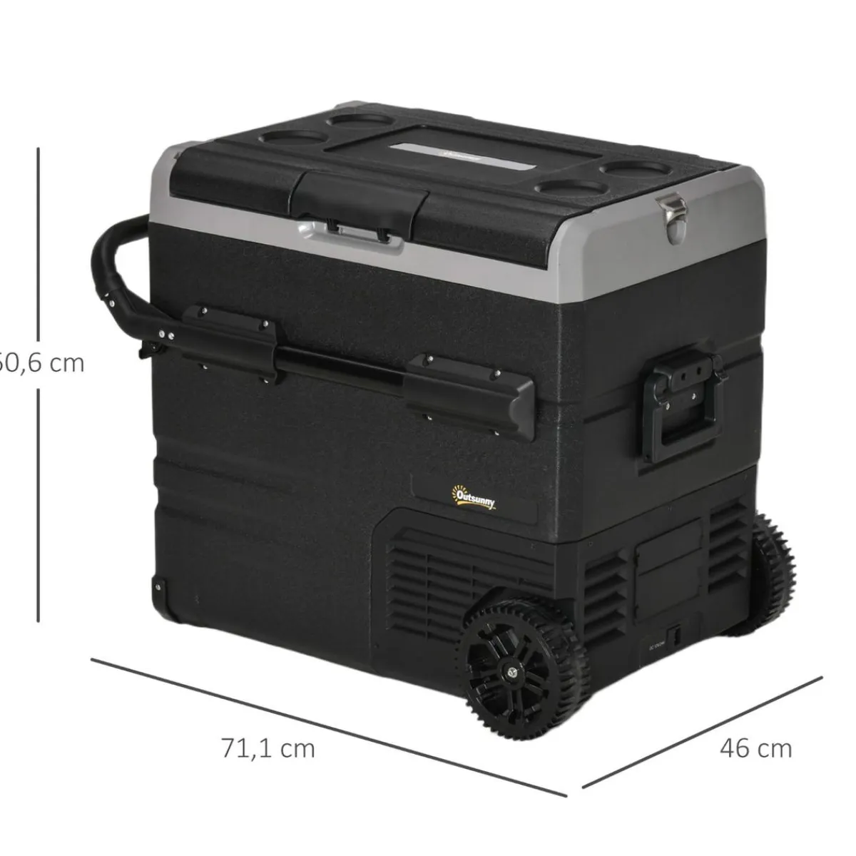 Outsunny Figuras De Acción*- Nevera congelador portatil 45L Negro