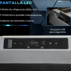 Outsunny Figuras De Acción*- Nevera congelador portatil 45L Negro