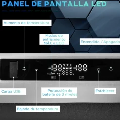 Outsunny Figuras De Acción*- Nevera congelador portatil 35L Negro