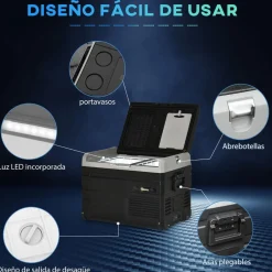 Outsunny Figuras De Acción*- Nevera congelador portatil 35L Negro