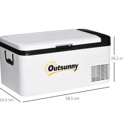 Outsunny Figuras De Acción*- Nevera congelador portatil 18L Blanco