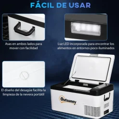 Outsunny Figuras De Acción*- Nevera congelador portatil 18L Blanco