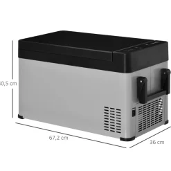 Outsunny Figuras De Acción*- Nevera congelador 40L Gris y Negro