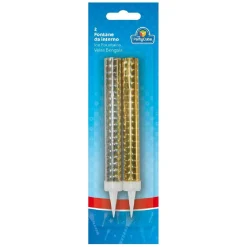 TOYS "R" US Artículos De Fiesta Y Regalos*Pack 2 velas bengala doradas