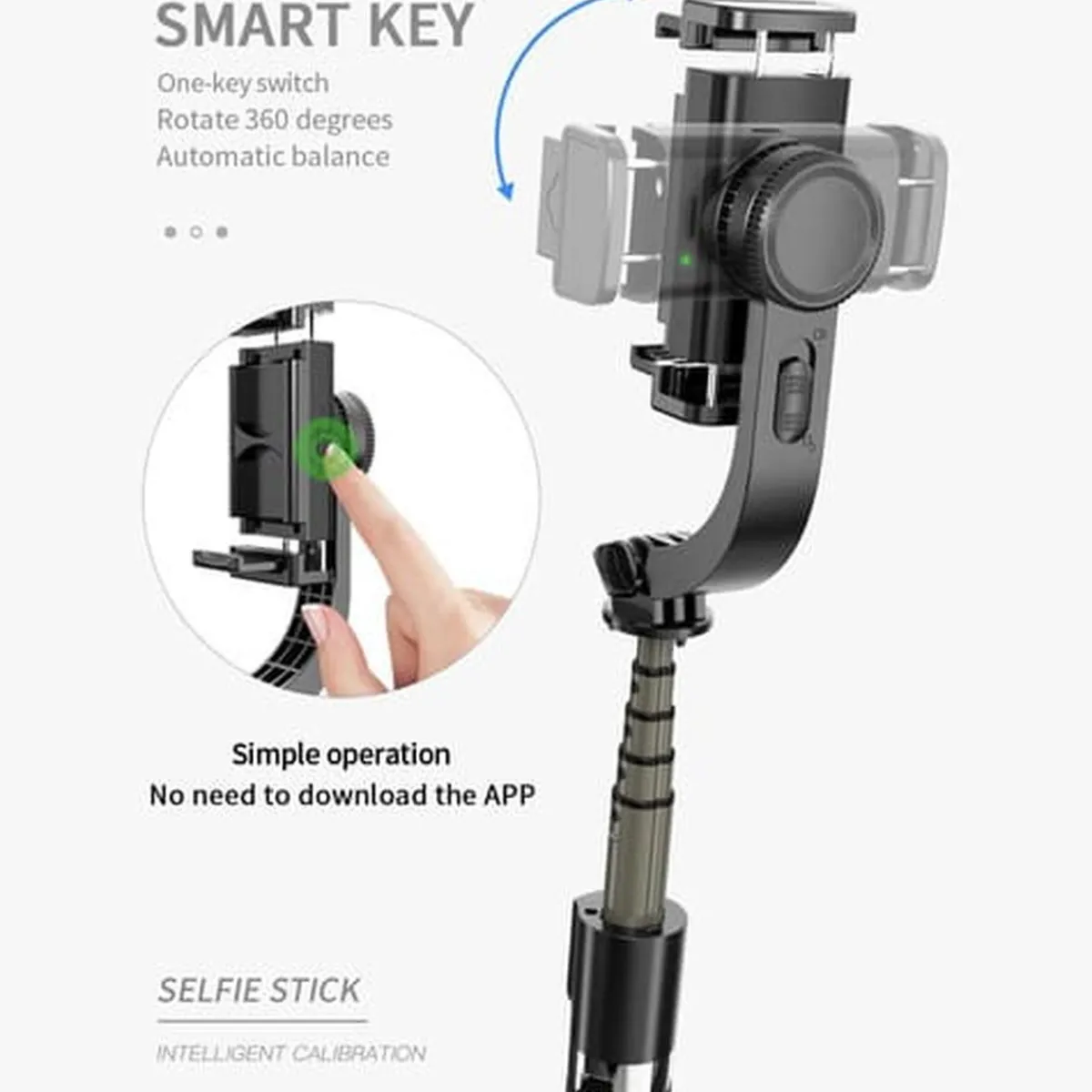 KLACK EUROPE Figuras De Acción*Palo selfie con mando a distancia estabilizador L08