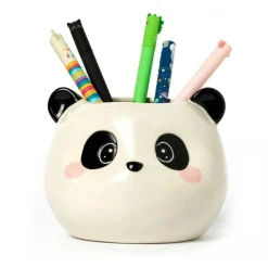 TOYS "R" US Estilo De Vida*Panda - Portalápices de cerámica tema Panda, escritorio, pintado a mano ㅤ