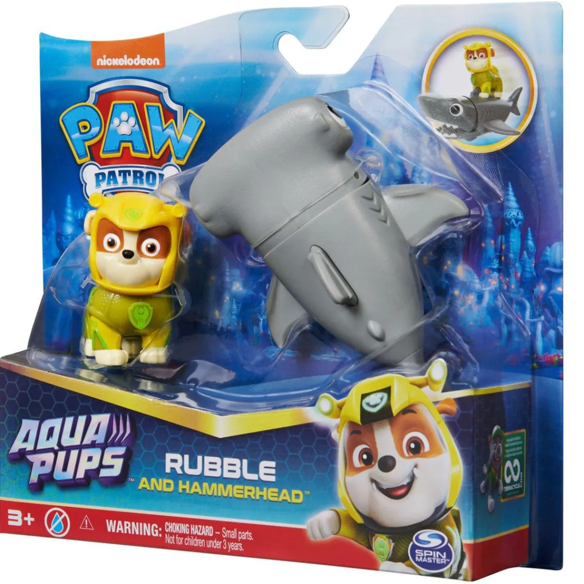 SPIN MASTER Coleccionables Y Mini Mundos*Patrulla Canina - Conjunto de figuras de acción Rubble Aqua Pups ㅤ