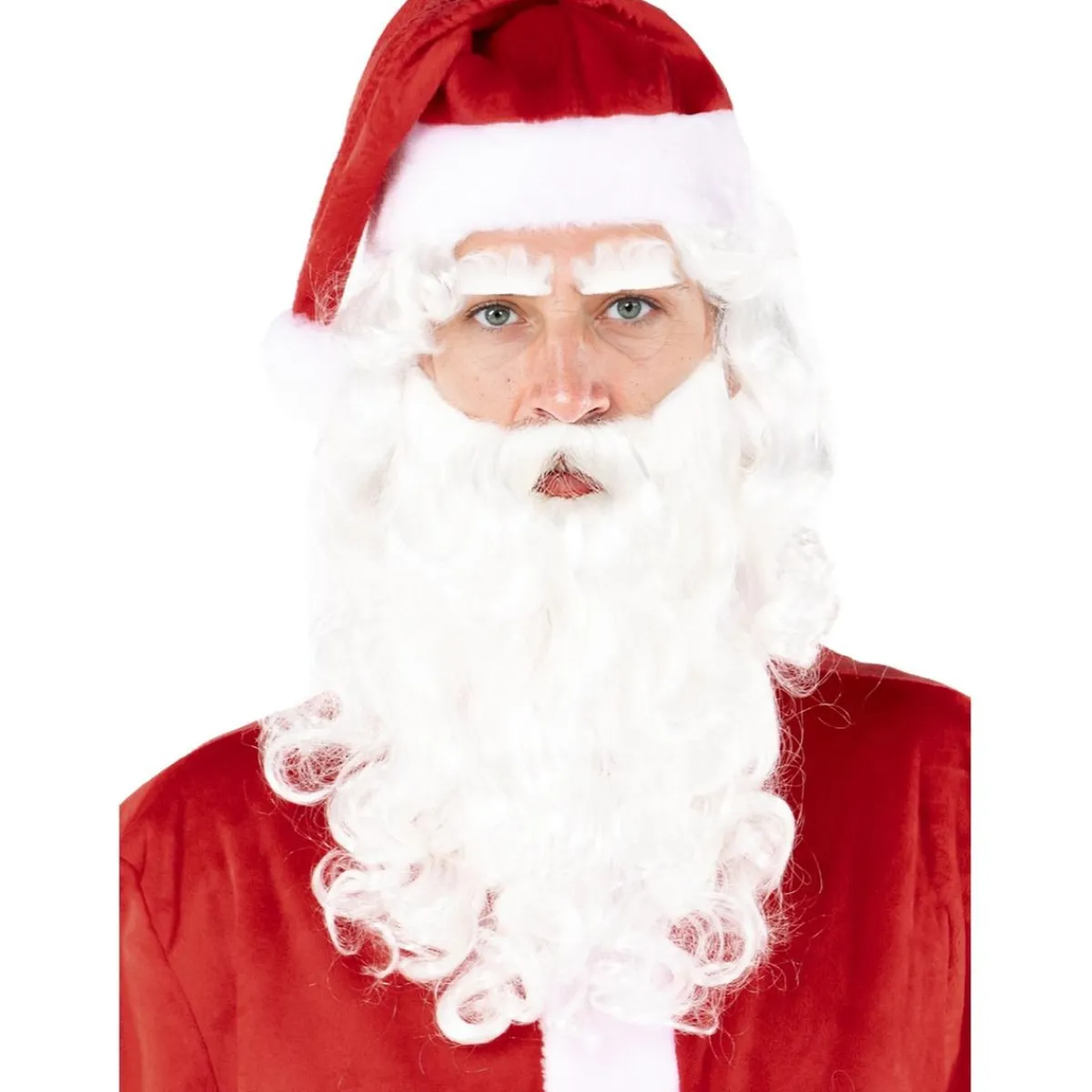 Funidelia Disfraces|Halloween*Peluca con barba de Papá Noel