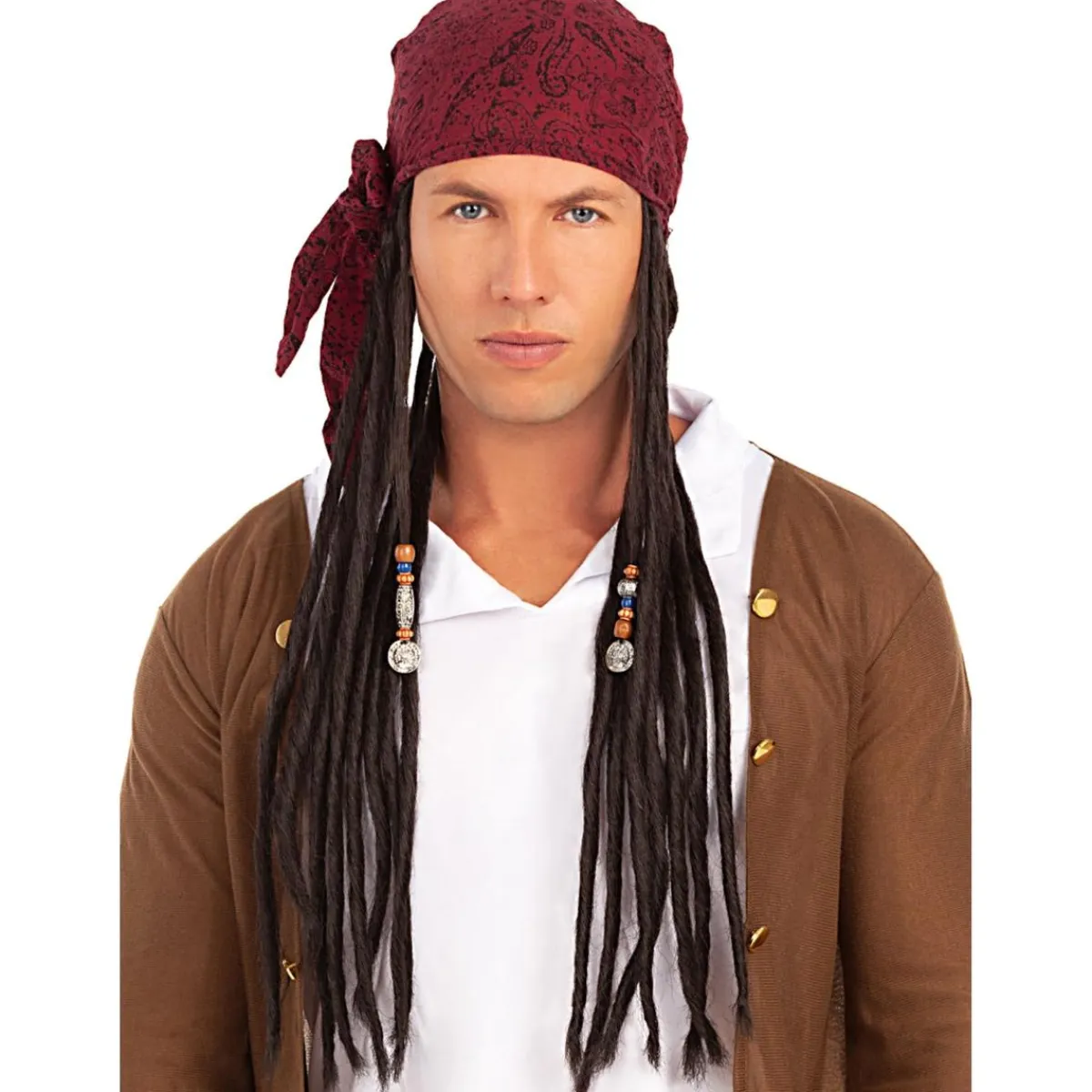 Funidelia Halloween|Disfraces*Peluca con pañuelo pirata