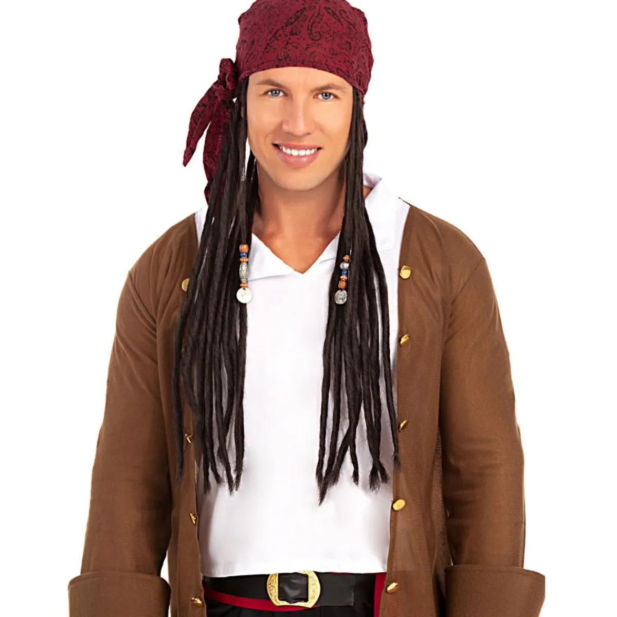 Funidelia Halloween|Disfraces*Peluca con pañuelo pirata