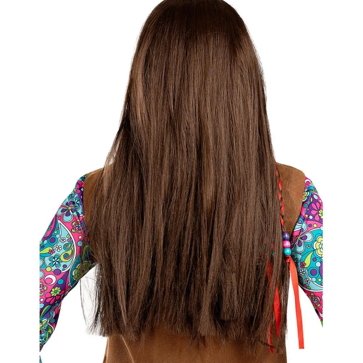 Funidelia Halloween|Disfraces*Peluca de hippie morena