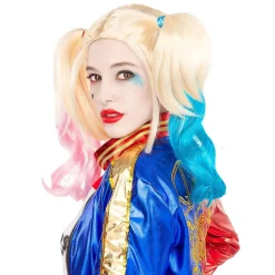Funidelia Disfraces|Halloween*Peluca Harley Quinn Escuadrón Suicida