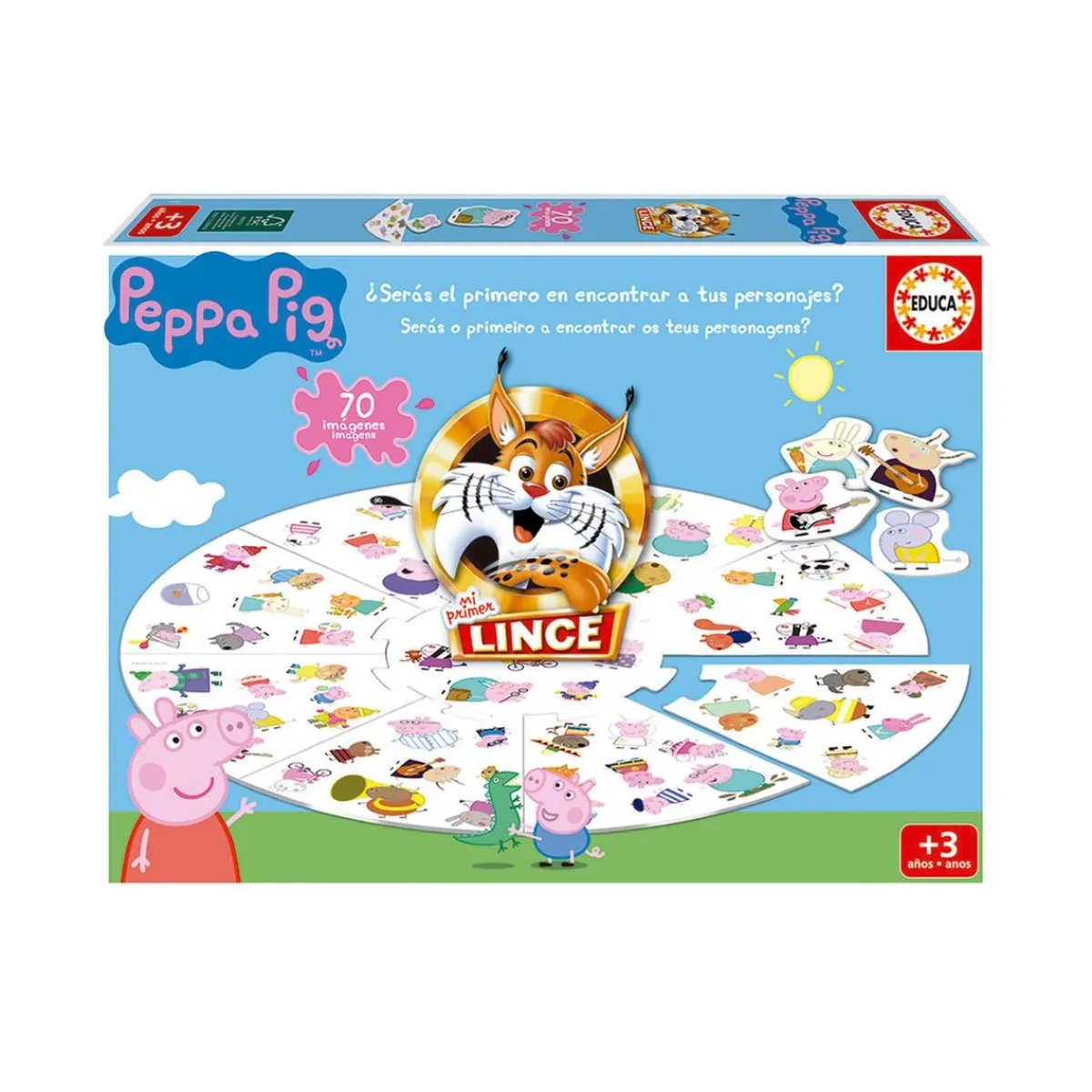 EDUCA Friki Zone|Juegos Y Puzzles*Peppa Pig - Juego de Mesa Mi Primer Lince