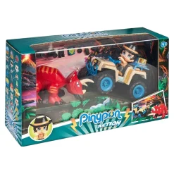 PINYPON Coleccionables Y Mini Mundos*- Dinosaurio con quad Action