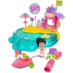 PINYPON Coleccionables Y Mini Mundos*- Playset de playa con accesorios y mini muñeca ㅤ