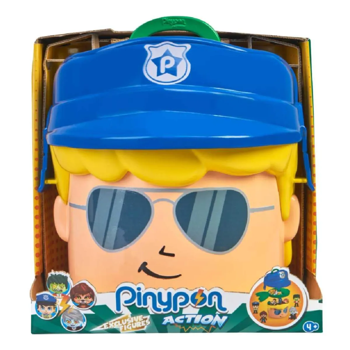 PINYPON Coleccionables Y Mini Mundos*Action - Contenedor policía y monstruos