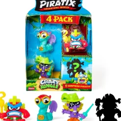 PIRATIX Figuras De Acción*Crazy Jungle - Pack de 4 (varios modelos)