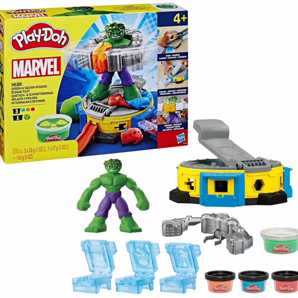 HASBRO IBERIA Steam|Arte Y Manualidades*Play-Doh - Hulk Aplasta y moldea