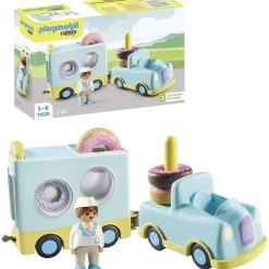 PLAYMOBIL Juguetes De Construcción*- Camión de donut con función de apilado y clasificación ㅤ