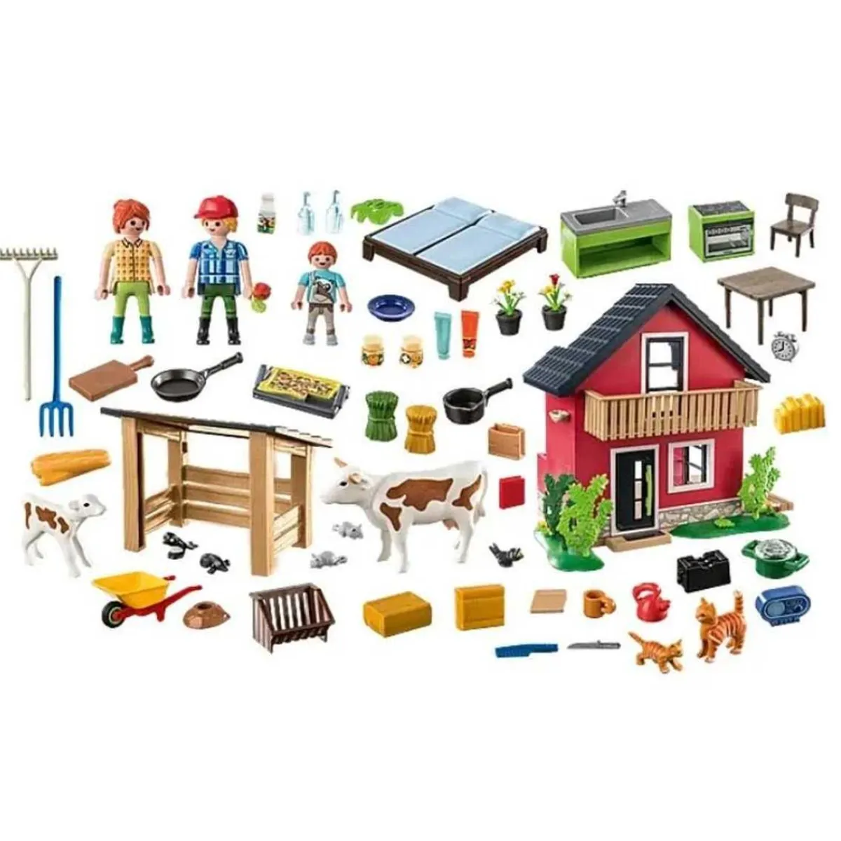 PLAYMOBIL Juguetes De Construcción*- Casa de campo y animales de granja Country ㅤ