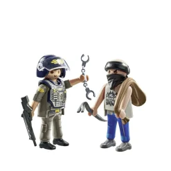 PLAYMOBIL Juguetes De Construcción*- Dúo de Acción: SWAT & Bandido ㅤ