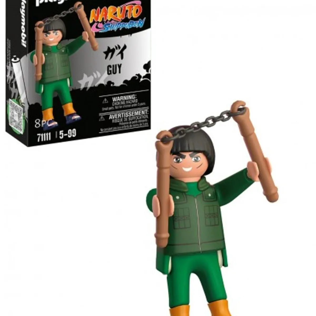 PLAYMOBIL Juguetes De Construcción*- Figura de Guy con traje verde y sandalias shinobi ㅤ