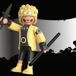 PLAYMOBIL Juguetes De Construcción*- Figura Naruto con camisa amarilla y bastón ㅤ