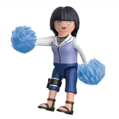 PLAYMOBIL Juguetes De Construcción*- Figura ninja Hinata con cabello negro y chaqueta blanca y lila ㅤ