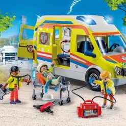 PLAYMOBIL Juguetes De Construcción*- City Life Ambulancia con luz y sonido ㅤ