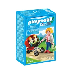 PLAYMOBIL Juguetes De Construcción*City Life - Mamá con carrito de gemelos - 5573
