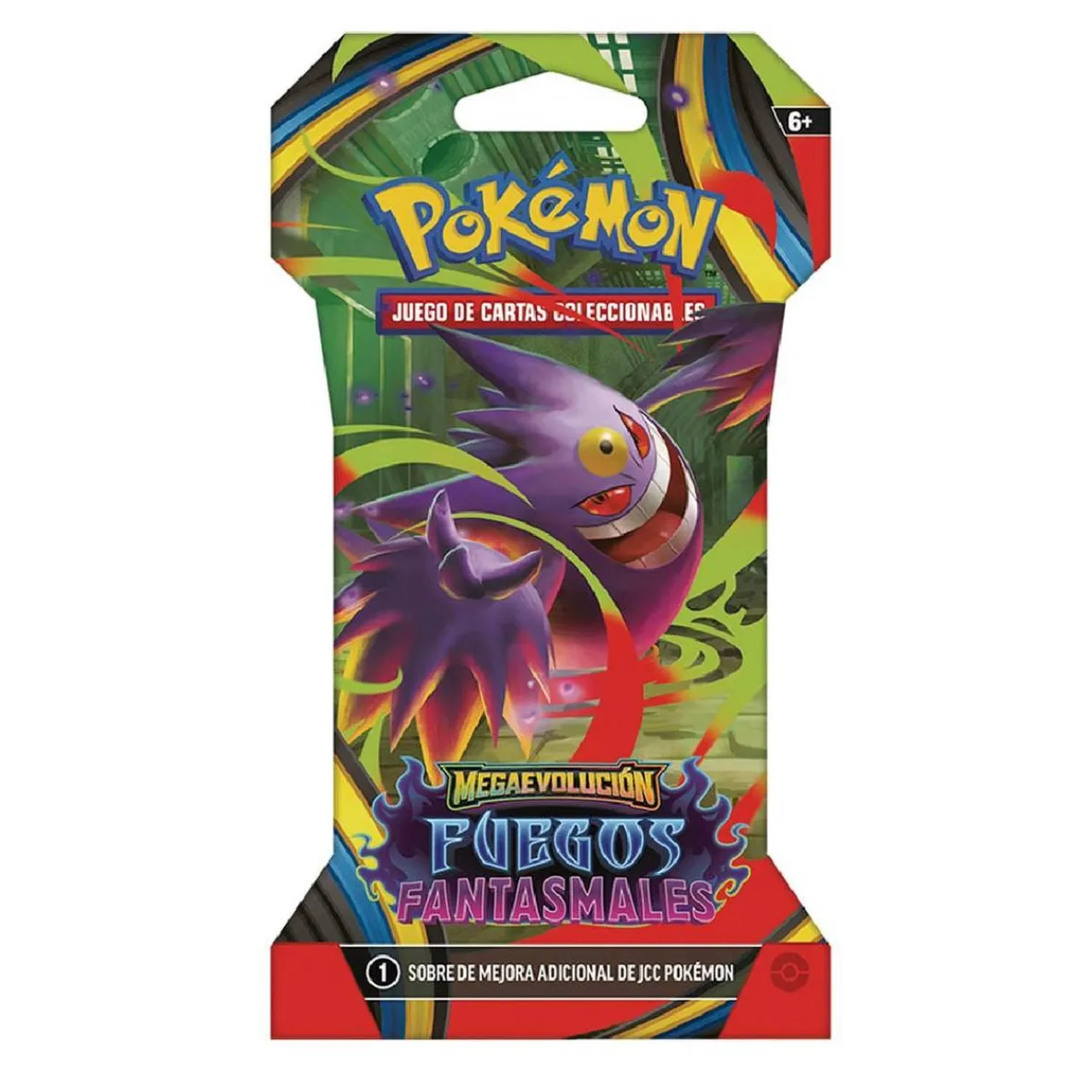 BANDAI Friki Zone|Juegos Y Puzzles*Pokémon - Megaevolución Fuegos Fantasmales - Sobre con funda cartas coleccionables en español (Varios modelos)