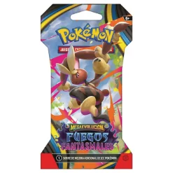 BANDAI Friki Zone|Juegos Y Puzzles*Pokémon - Megaevolución Fuegos Fantasmales - Sobre con funda cartas coleccionables en español (Varios modelos)