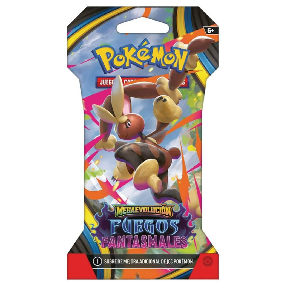 BANDAI Friki Zone|Juegos Y Puzzles*Pokémon - Megaevolución Fuegos Fantasmales - Sobre con funda cartas coleccionables en español (Varios modelos)