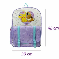 C Y P BRANDS Material Escolar*Pokémon - Mochila 42 cm adaptable a carro - Colección Flowers
